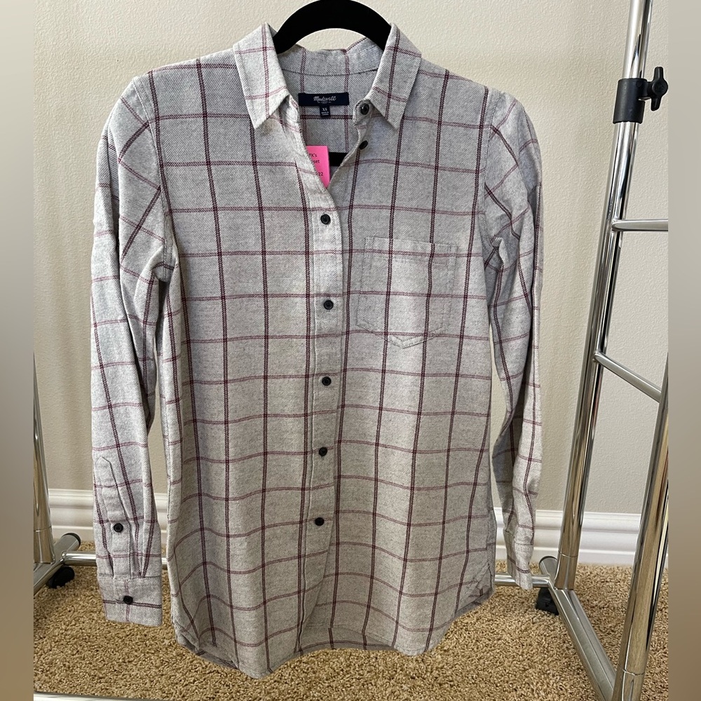 Madewell Flannel Button Down Shirt XS - EUC (122)